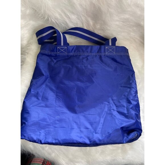 Disney Mickey Mouse Blue Tote Bag With Red Sequin Bow White Stitching & Striped - Picture 5 of 7